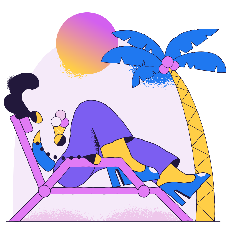 Vacation Illustration in PNG, SVG