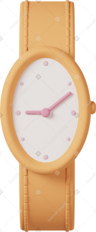 3D watch yellow PNG, SVG