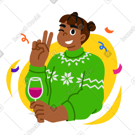 幸福的女人，带着杯酒 PNG, SVG