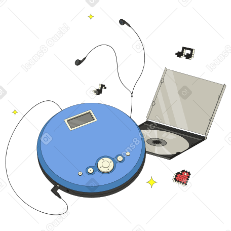 CD player and CD disk PNG, SVG