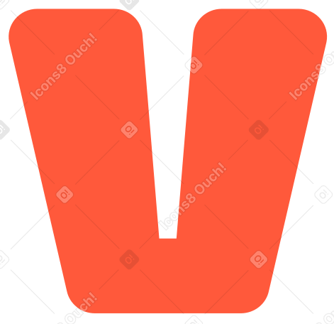 letter v Illustration in PNG, SVG