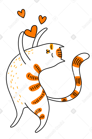 恋する猫 のpngとsvgでのイラスト