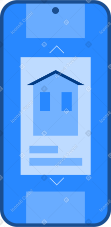 smartphone with mortgage app on screen PNG, SVG