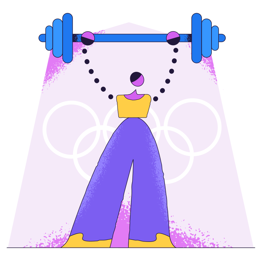Weightlifting Illustration in PNG, SVG