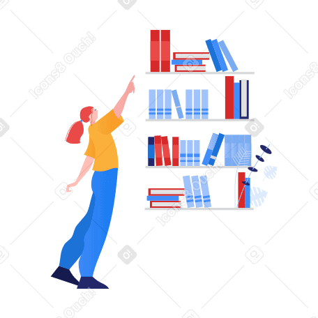 Library Illustration in PNG, SVG