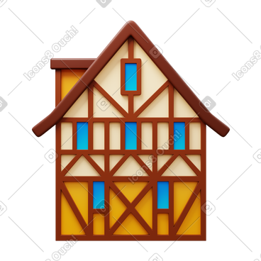 German house PNG, SVG