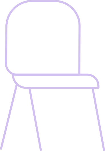 purple chair with back PNG, SVG