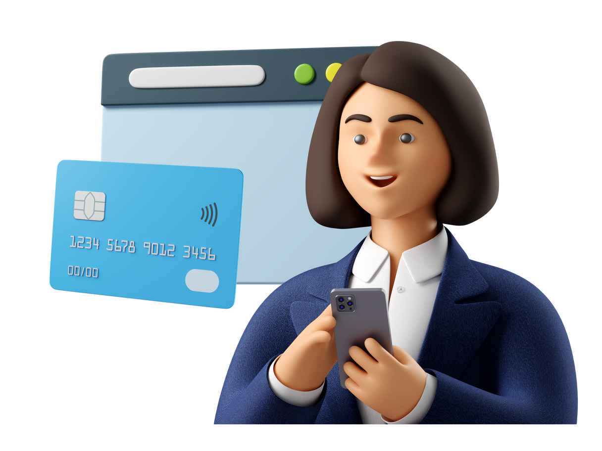 Online payment Illustration in PNG, SVG