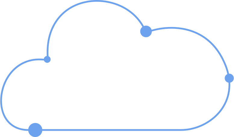cloud with blue line Illustration in PNG, SVG