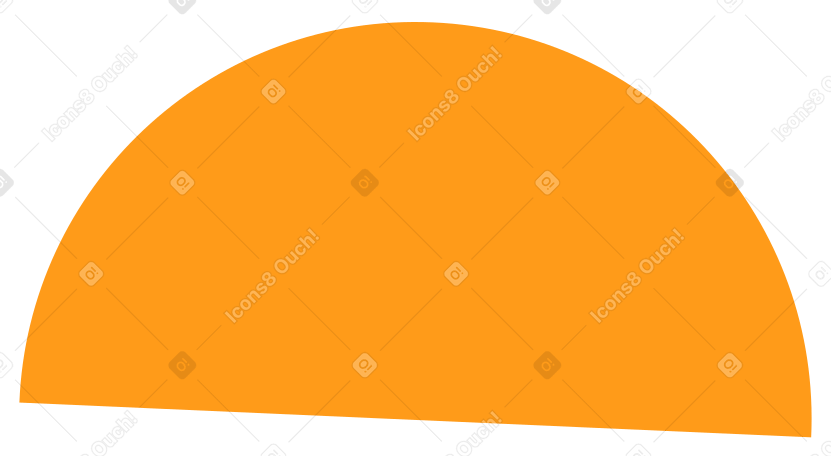желтый полукруг в PNG, SVG
