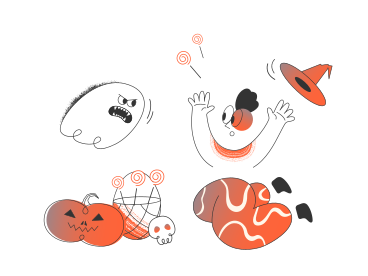 Scared by ghost PNG, SVG