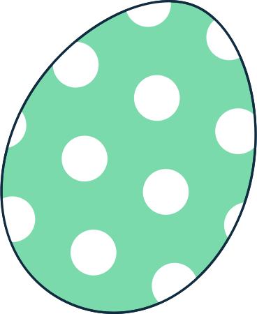 Зеленое пасхальное яйцо в PNG, SVG