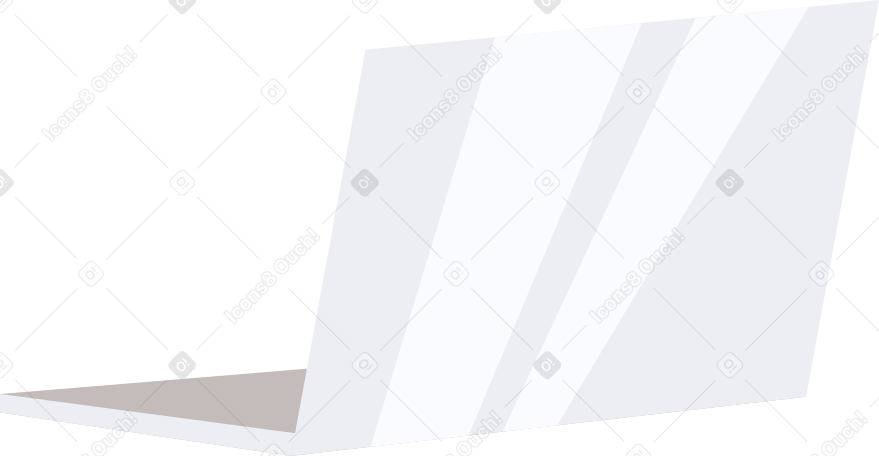 Laptop grigio aperto PNG, SVG
