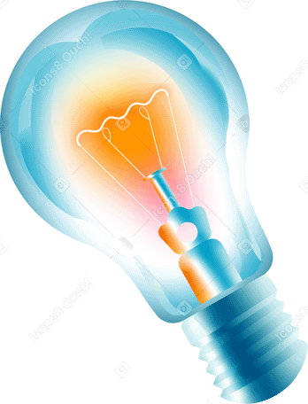 light bulb with a glow PNG, SVG
