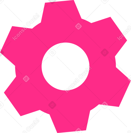 pink gear PNG, SVG