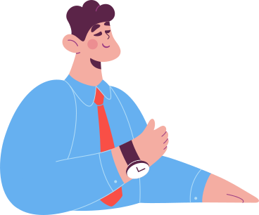 man in tie and watch PNG, SVG