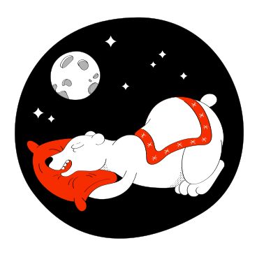 Polar bear sleeping on pillow PNG, SVG