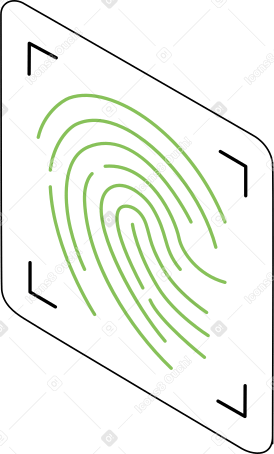fingerprint icon Illustration in PNG, SVG