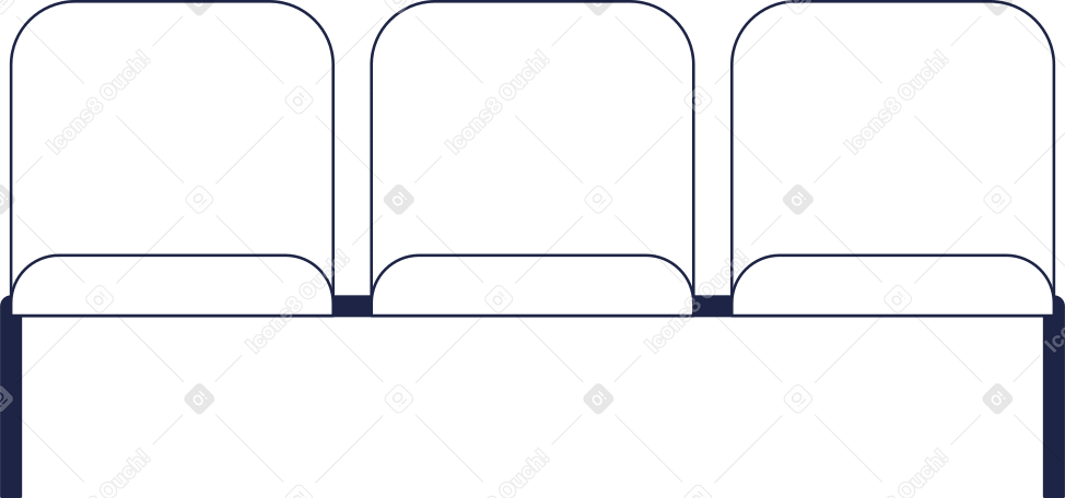 assento triplo no aeroporto PNG, SVG