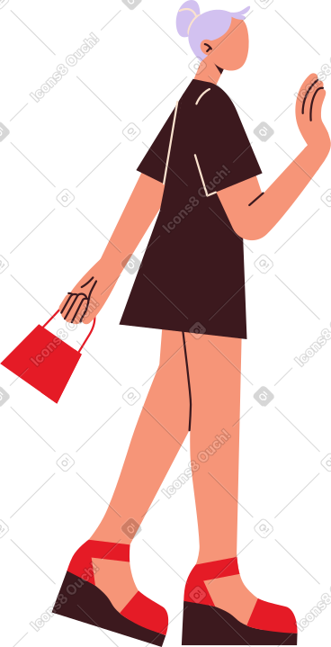 穿棕色裙子的女人 PNG, SVG