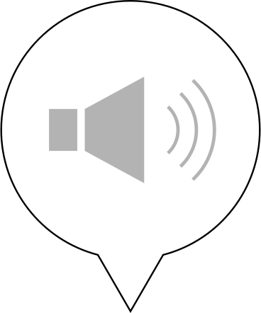 speech bubble with sound speaker PNG, SVG