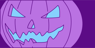 frame with halloween pumpkin PNG, SVG