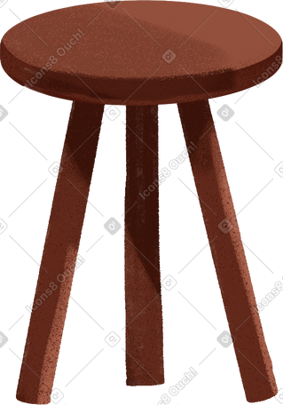 round table on three legs PNG, SVG