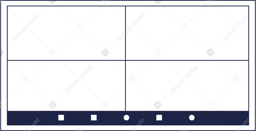 wall monitor for zoom meeting Illustration in PNG, SVG