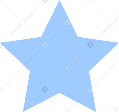 light blue star PNG, SVG