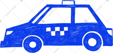 Blue cab car PNG, SVG