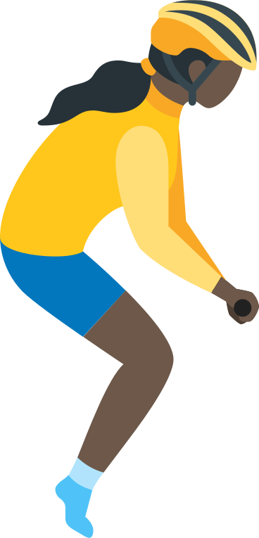 girl cyclist PNG, SVG
