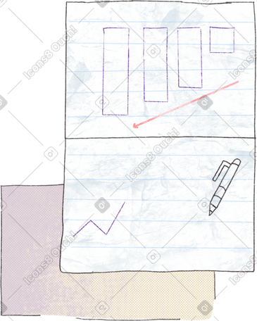 white sheets with graphs PNG, SVG