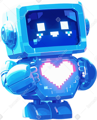 cute friendly robot PNG, SVG