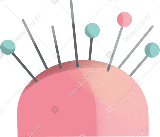 pink needle pincushion for embroidery PNG、SVG