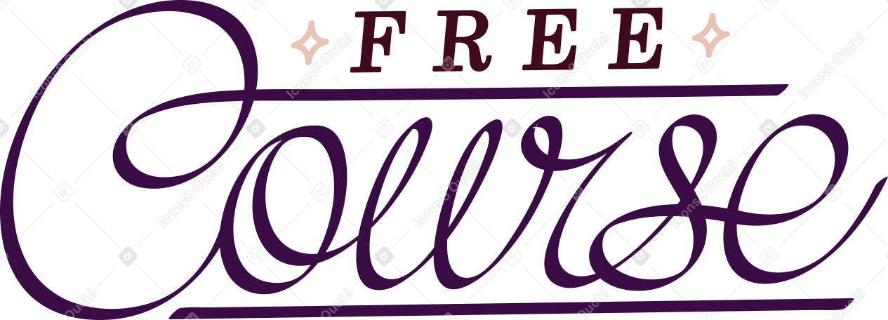 lettering free course PNG、SVG
