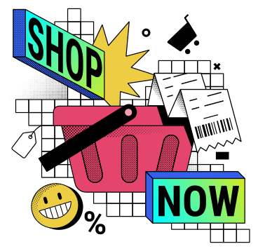 Shopping cart and receipt for shopping PNG, SVG