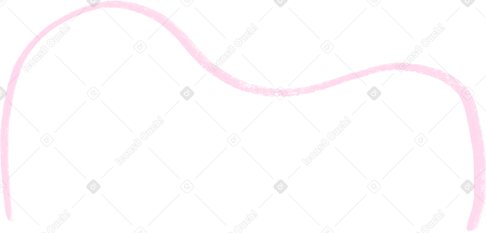 Ligne ondulée rose PNG, SVG