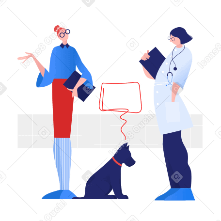 Animal Hospital Illustration in PNG, SVG