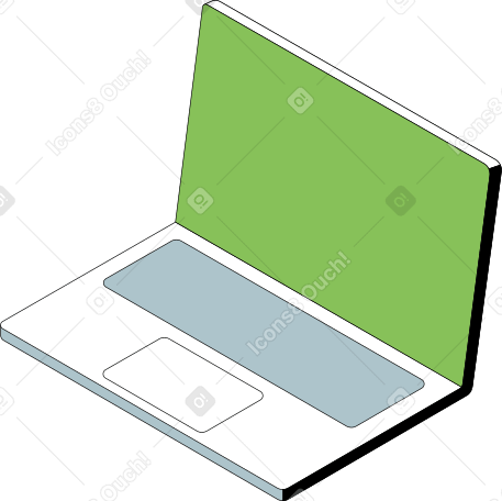 open laptop Illustration in PNG, SVG