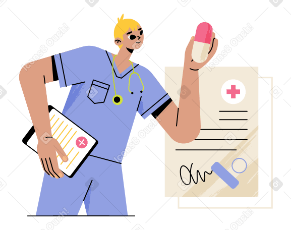 Physician Illustration in PNG, SVG