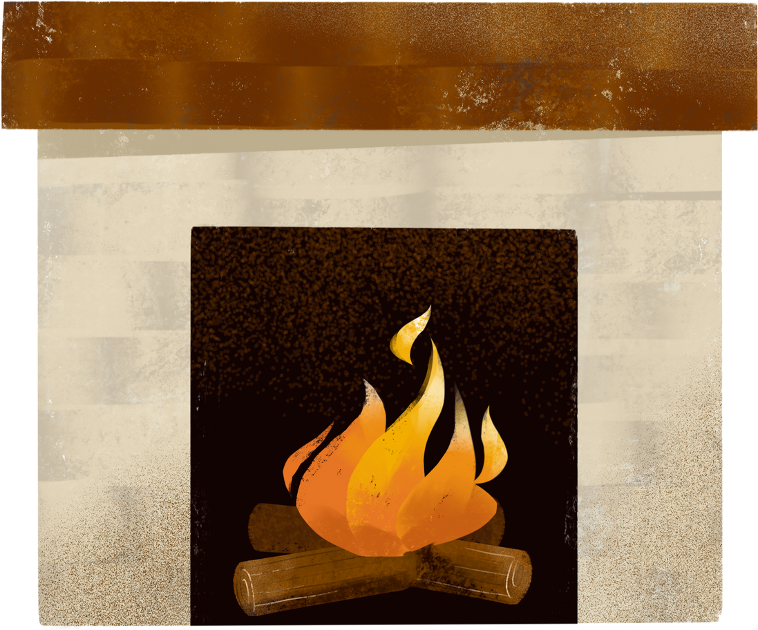 fireplace Illustration in PNG, SVG