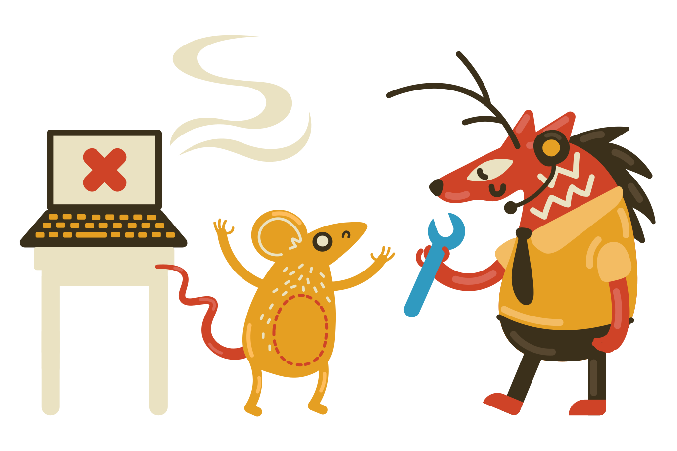 Tech support Illustration in PNG, SVG