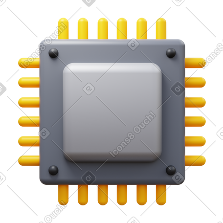 3D processor PNG, SVG