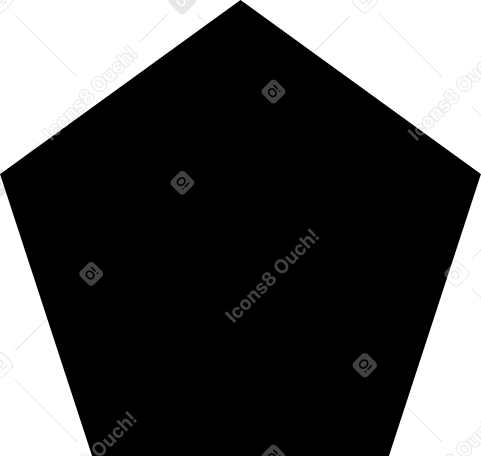 五边形黑色 PNG, SVG
