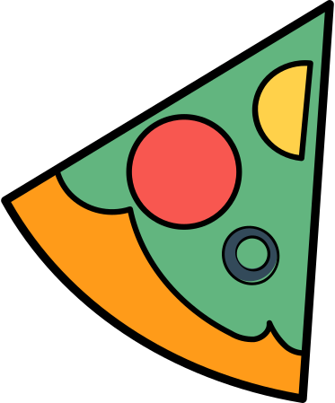 Illustration part de pizza aux formats PNG, SVG