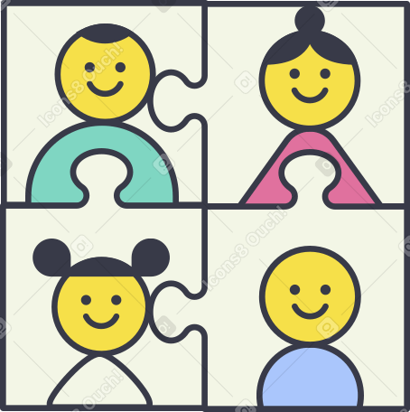 puzzles with people PNG, SVG