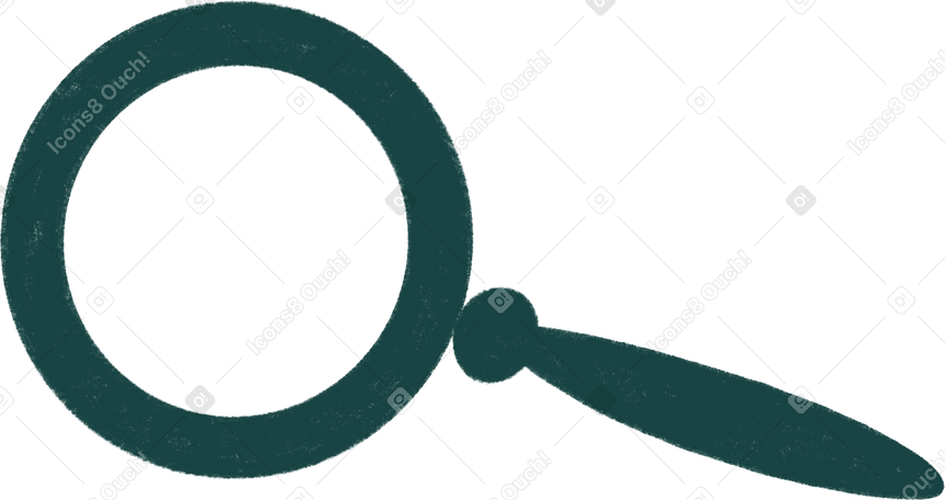 dark green magnifying glass PNG, SVG