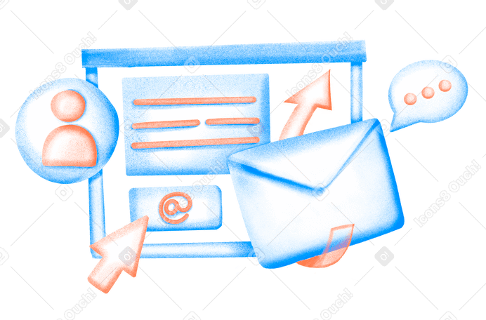email correspondence Illustration in PNG, SVG