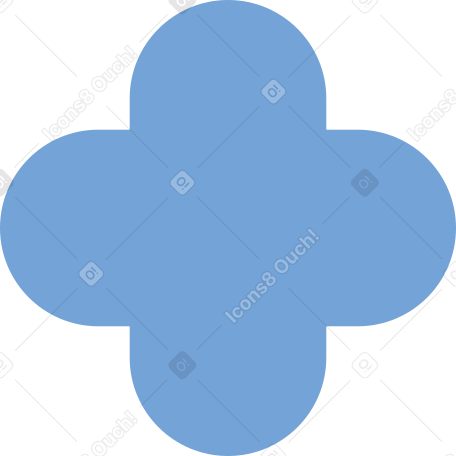 blue quatrefoil PNG, SVG