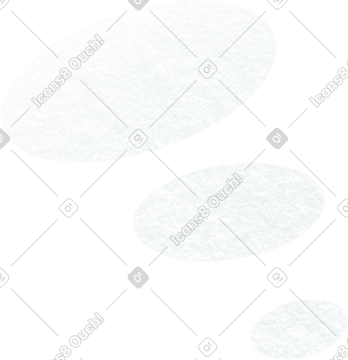 Three white bubbles PNG, SVG